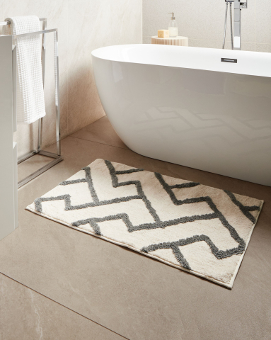 Covoraș de baie - Covoraș de baie GARHI Bej 60 x 90 cm Bumbac