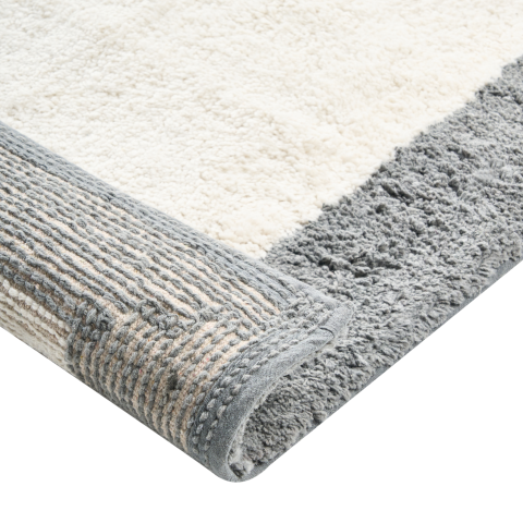 Bath mat KABRI Grey/Beige 60 x 90 cm Cotton [4]