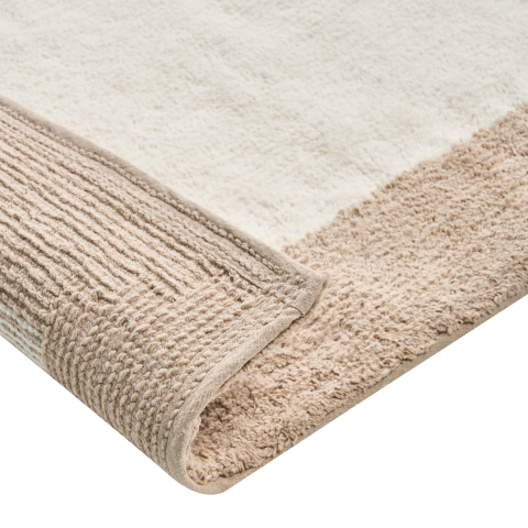 KABRI Bath Mat Brown/Beige 60 x 90 cm Cotton [4]