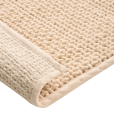 Bath mat KARAD Beige 60 x 90 cm Cotton [4]
