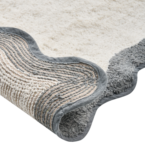 Covoraș de baie NANGAL Gri/Bej 60 x 90 cm Bumbac [4]