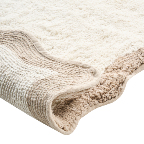 Covoraș de baie NANGAL Maro/Bej 80 x 150 cm Bumbac [4]