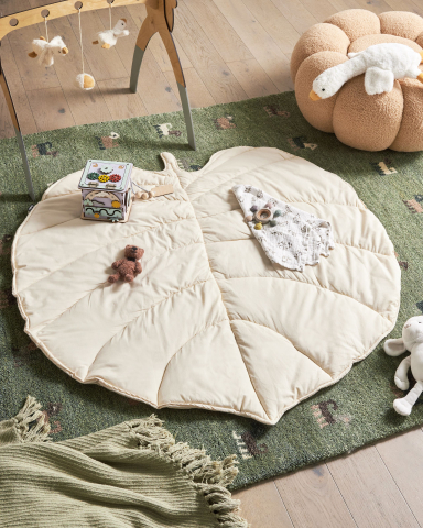 Carpets - EOLIA Children's Play Mat 110 x 110 cm Cotton Off-White