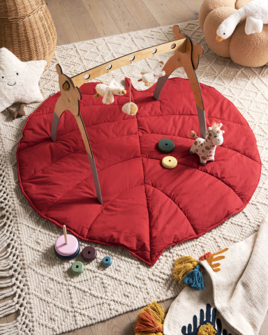 Carpets - EOLIA Children's Play Mat 110 x 110 cm Cotton Red