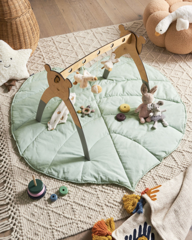 Covoraș de joacă pentru copii - Covoraș de joacă pentru copii EOLIA 110 x 110 cm Bumbac Verde deschis