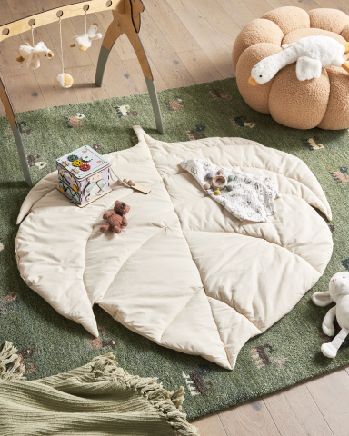 Covoraș de joacă pentru copii - Covoraș de joacă pentru copii OLIMP 110 x 110 cm Bumbac Alb-murdar