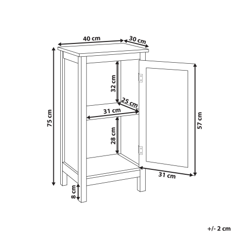 Bathroom Cabinet ALAMOS 40 cm White [2]