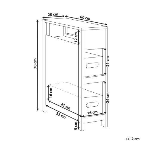 KACHI bathroom cabinet 20 cm White [2]