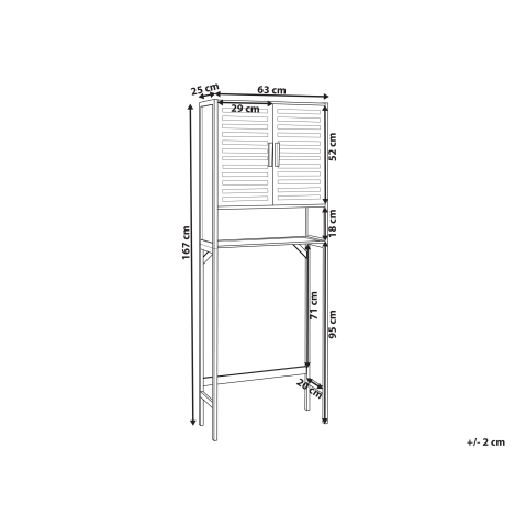 Dulap de baie OKARCHE Lemn de bambus 63 cm Maro deschis [2]