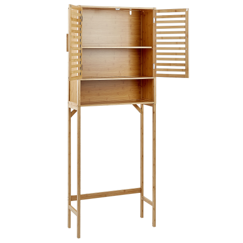 Bathroom cabinet OKARCHE Bamboo wood 63 cm Light brown [5]