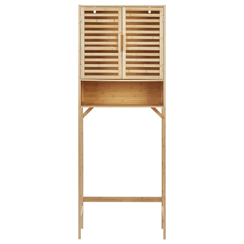 Bathroom cabinet OKARCHE Bamboo wood 63 cm Light brown [3]