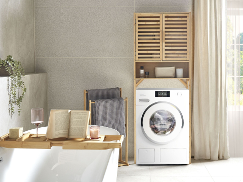 Dulap de baie OKARCHE Lemn de bambus 63 cm Maro deschis [0]