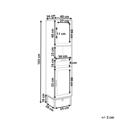Bathroom Cabinet ROSELL 40 cm Light Brown [2]