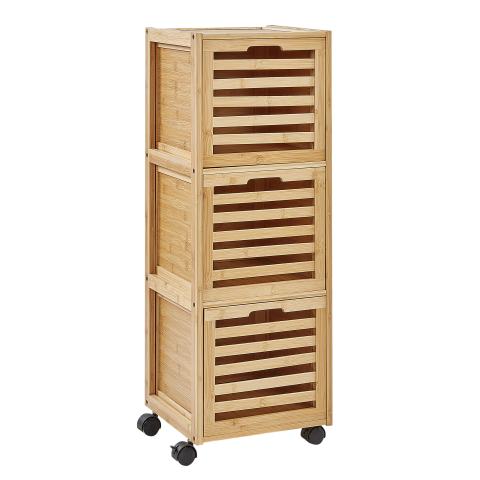 Bathroom Cabinet SHAWNEE Bamboo Wood 32 cm Light Brown [1]