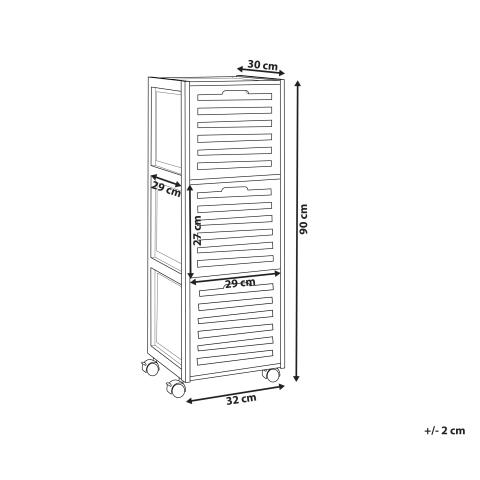 Bathroom Cabinet SHAWNEE Bamboo Wood 32 cm Light Brown [2]