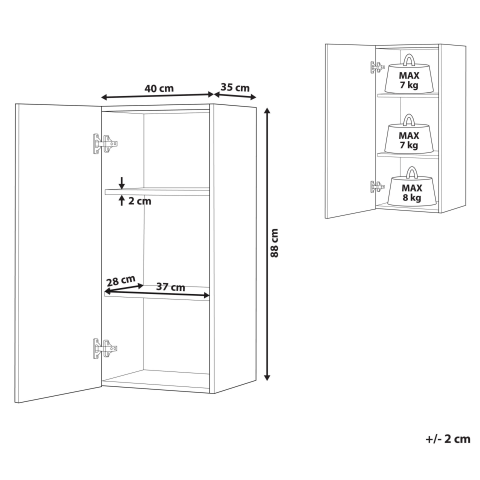 BILBAO 40 cm Black hanging bathroom cabinet [2]