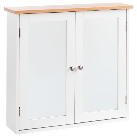 Wall-mounted bathroom cabinet with mirror ALAMOS 65 cm 60 cm White [1]