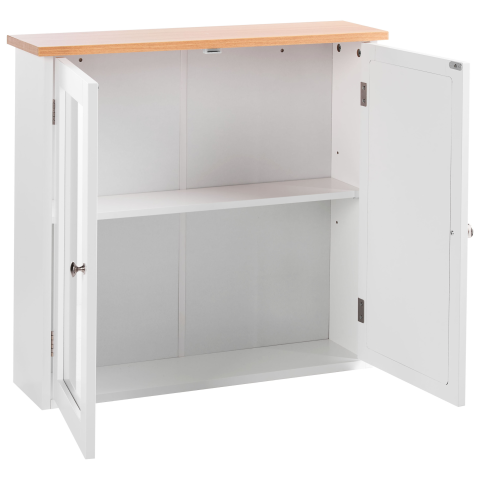 Wall-mounted bathroom cabinet with mirror ALAMOS 65 cm 60 cm White [3]