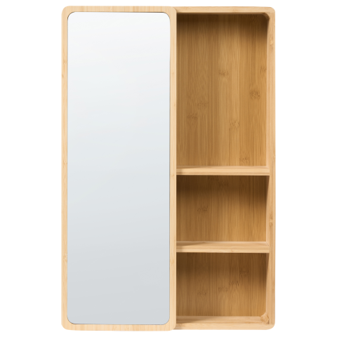 Dulap de baie suspendat cu oglindă GUATAVITA 41 cm 61 cm Maro deschis [4]