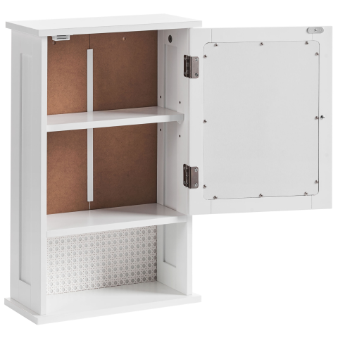 Dulap de baie suspendat cu oglindă HUILA 34 cm 53 cm Alb [3]