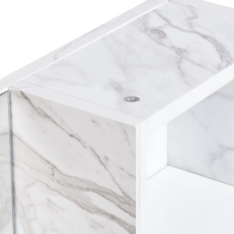 JOINVILLE wall-mounted bathroom cabinet with mirror 60 cm 54 cm Marble white [5]