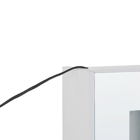 Dulap de baie suspendat cu oglindă LED CAMERON 40 cm 60 cm Alb [5]