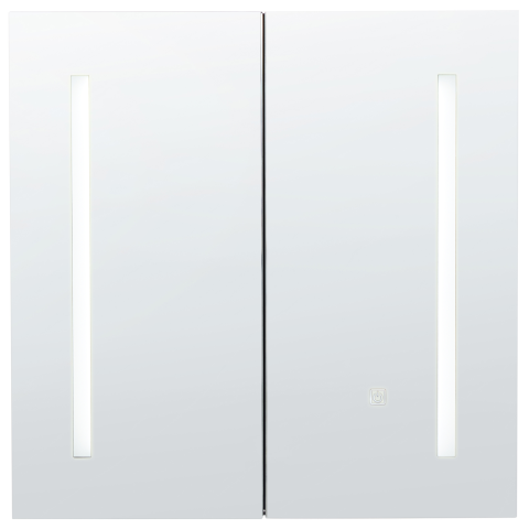 CHABUNCO LED mirror hanging cabinet 60 cm 60 cm Black [4]