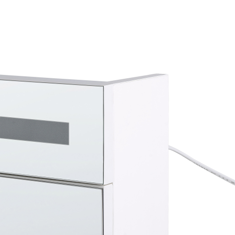 Wall-mounted bathroom cabinet with LED mirror JARAMILLO 60 cm 60 cm White [6]