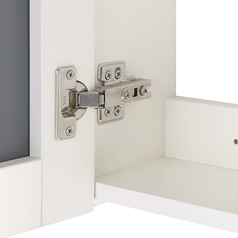 Wall-mounted bathroom cabinet with LED mirror JARAMILLO 60 cm 60 cm White [4]