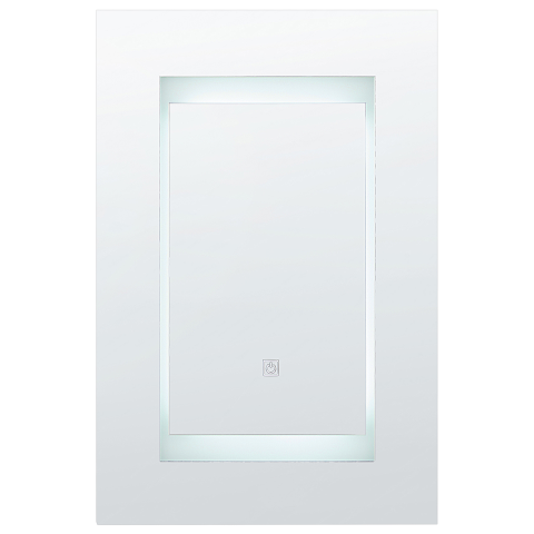 Wall-mounted Bathroom Cabinet with LED Mirror MALASPINA 40 cm 60 cm Black [4]