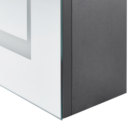 Wall-mounted Bathroom Cabinet with LED Mirror MALASPINA 40 cm 60 cm Black [7]