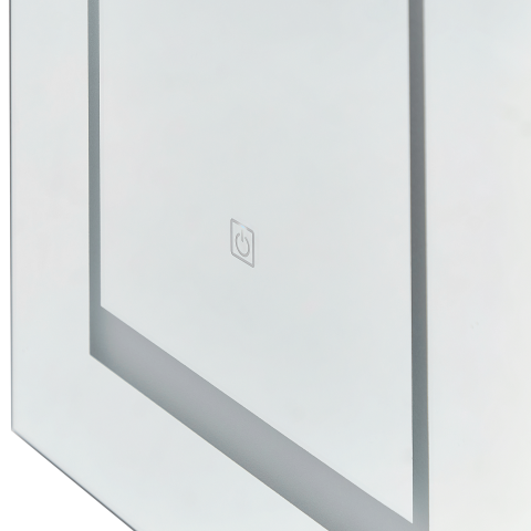 Wall-mounted Bathroom Cabinet with LED Mirror MALASPINA 40 cm 60 cm Black [6]