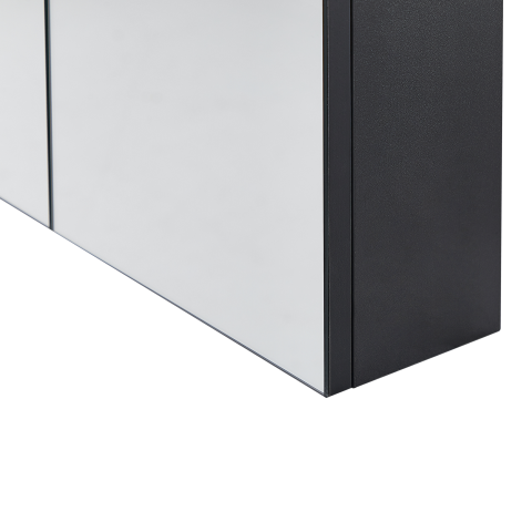 Dulap de baie suspendat cu oglindă NAVARRA 60 cm 60 cm Negru [5]