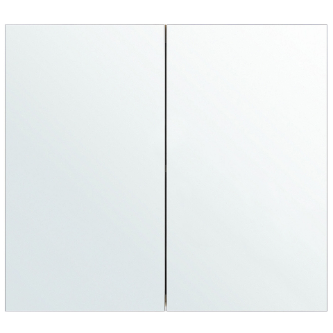 Bathroom Cabinet with Mirror NAVARRA 80 cm 70 cm White [4]