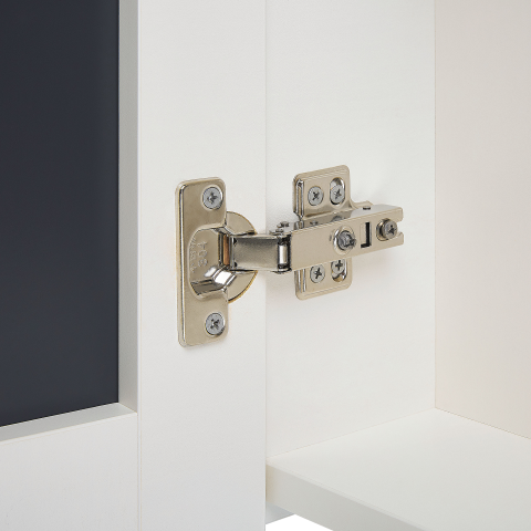 Bathroom Cabinet with Mirror NAVARRA 80 cm 70 cm White [6]