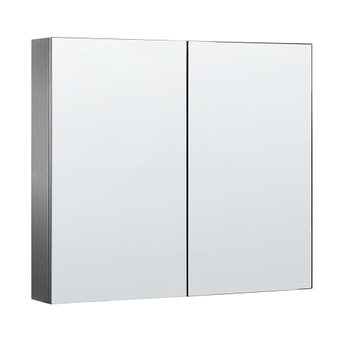 NAVARRA LED mirror wall cabinet 80 cm 70 cm Black [1]