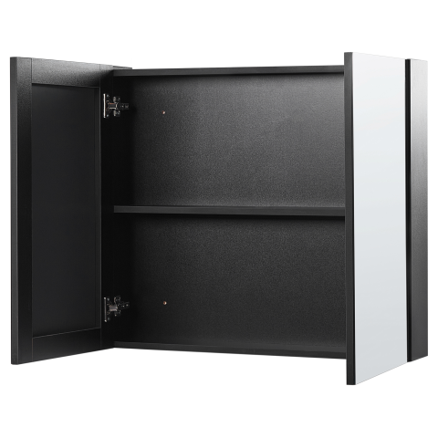 NAVARRA LED mirror wall cabinet 80 cm 70 cm Black [3]
