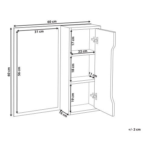 Wall cabinet PALMAS 60 cm 60 cm White [2]
