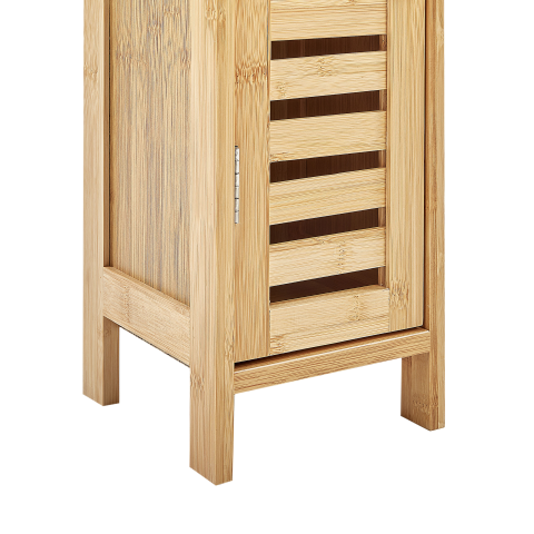Toilet paper cabinet OLATHE Bamboo wood Light brown [6]