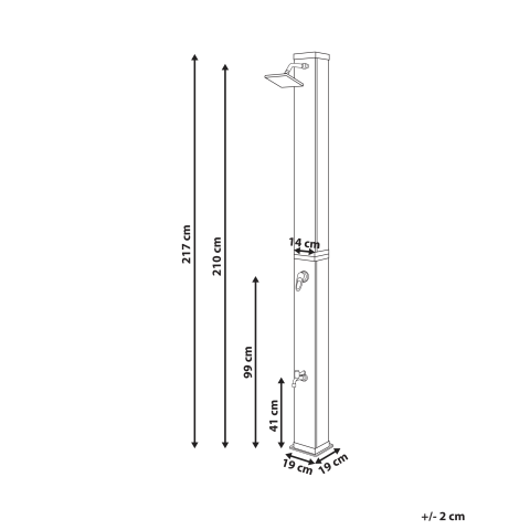 BUENOS portable solar garden shower Black [2]
