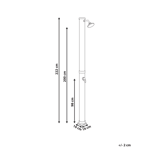 ELQUI portable solar garden shower Silver [2]