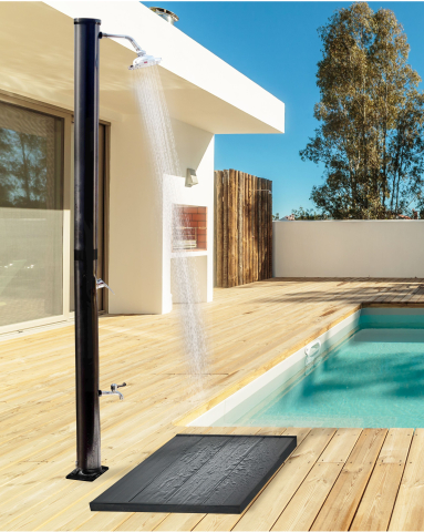 Cadite de dus - Duș solar portabil de grădină ELQUI Negru