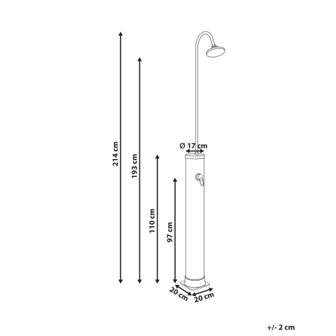 Portable solar garden shower JUANILLO Black [2]