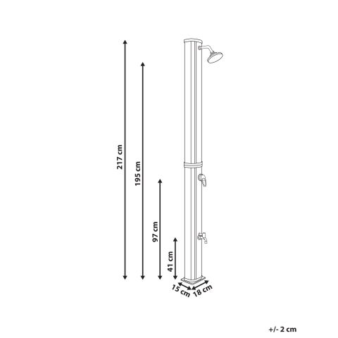 TOPOCALMA portable solar garden shower Silver [2]