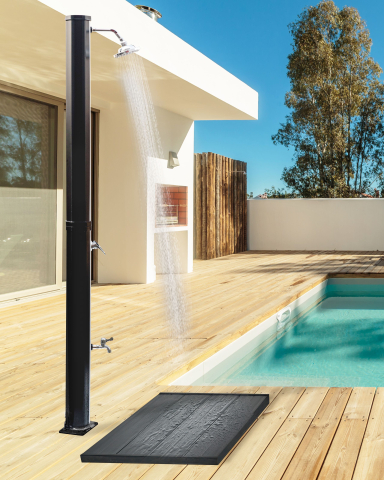 Cabine de dus - Duș solar portabil de grădină TUXPAM Negru