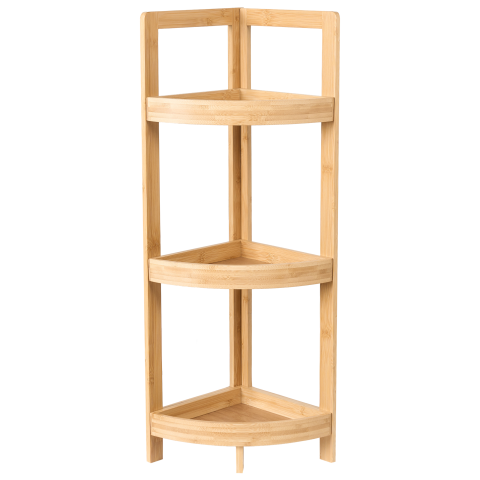 Corner shelf ILLAMPU Bamboo wood Light brown [1]