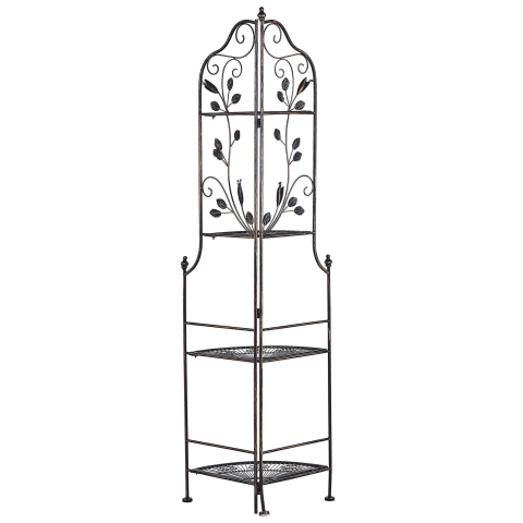 Corner shelf SIDERNO Metal 35 cm 35 cm Black [5]