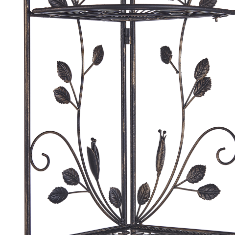 Corner shelf SIDERNO Metal 35 cm 35 cm Black [8]