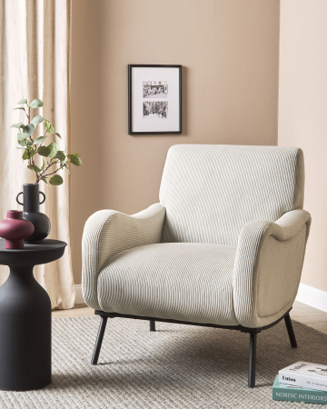 Whole Home - ALMIND armchair Velvet Light grey