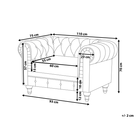 Chesterfield armchair Grey [2]